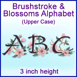 A Brushstroke & Blossoms Alphabet Design Pack