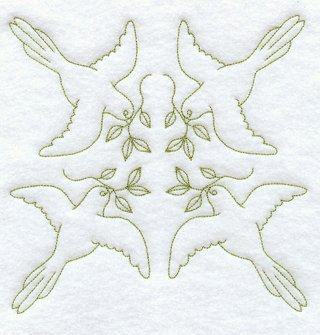 Birds Quilting Square (Double Run)