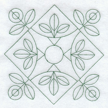 Flower Reel Quilting Square (Double Run)