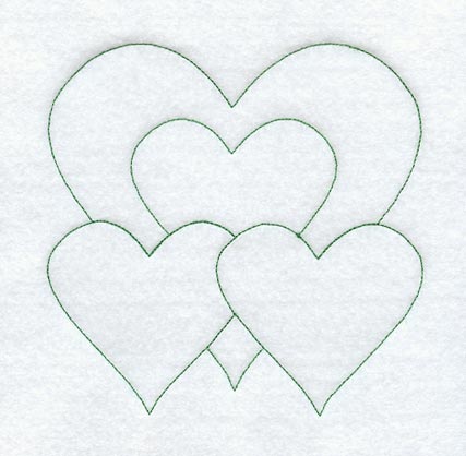 Heart Quilting Square (Double Run)