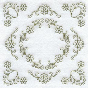 Heirloom Daisy Quilting Square (Double Run)