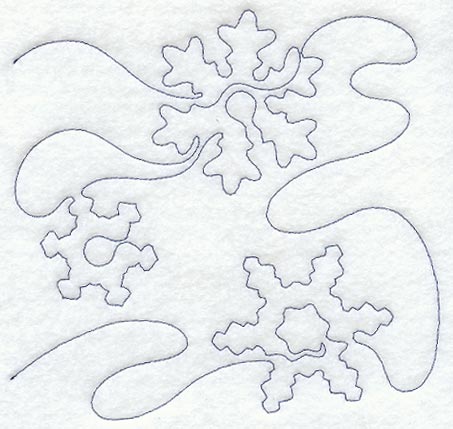 Winter Flurries Quilting Square (Single Run)