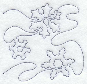 Winter Flurries Quilting Square (Single Run)