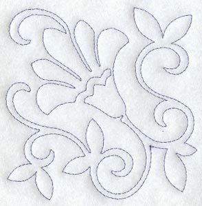 Country Home Flower Quilting Square (Single Run)