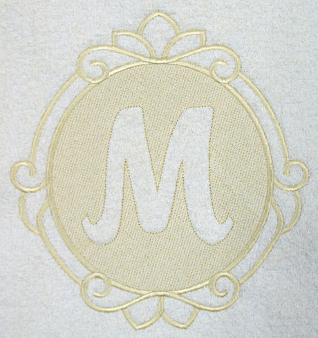 Script Letter M - 7.8 Inch (Embossed)