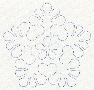 Feather Quilting Starflake (Single Run)