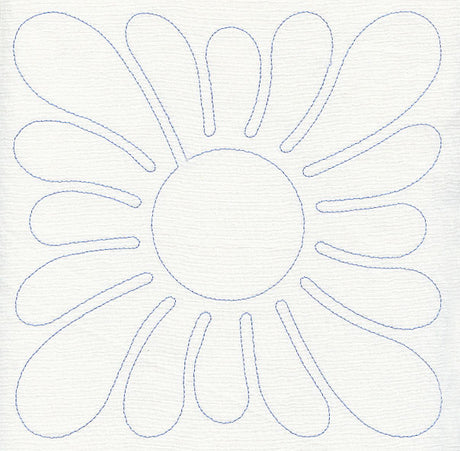 Feather Quilting Square (Single Run)