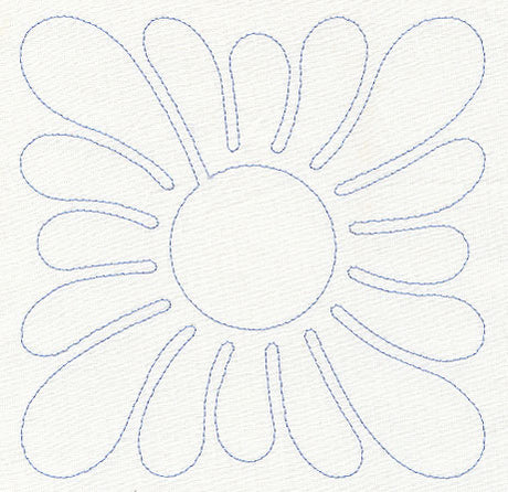 Feather Quilting Square (Single Run)