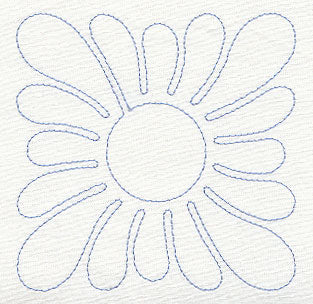 Feather Quilting Square (Single Run)