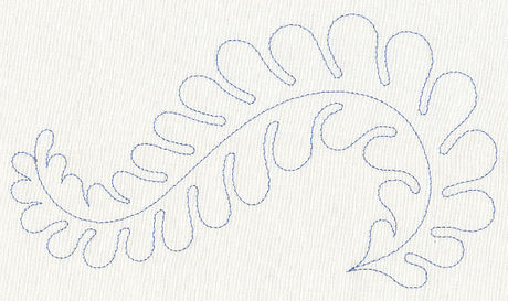 Feather Quilting Seaweed Swirl (Single Run)