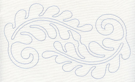 Feather Quilting Curled Feather Pair (Single Run)