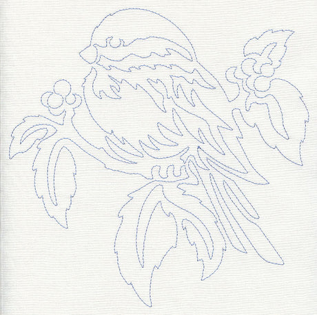 Chickadee Quilting Motif (Single Run)