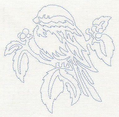 Chickadee Quilting Motif (Single Run)