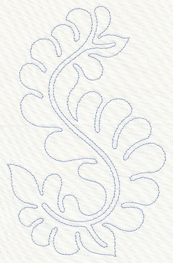 Feather Quilting Wavy Leaf (Single Run)