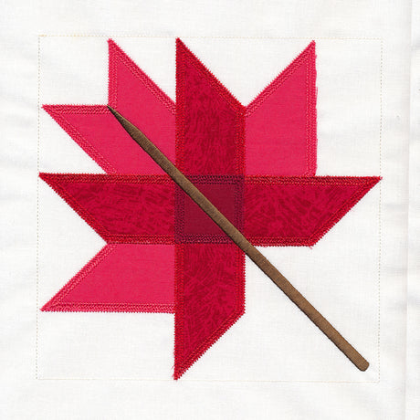 Autumn Maple Leaf Quilt Block (In-the-Hoop)