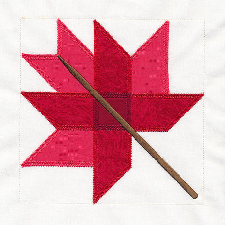 Autumn Maple Leaf Quilt Block (In-the-Hoop)