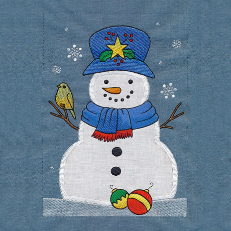 Winter Snowman Build-A-Scene Square 2 (Applique)