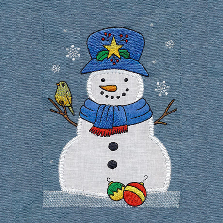 Winter Snowman Build-A-Scene Square 2 (Applique)