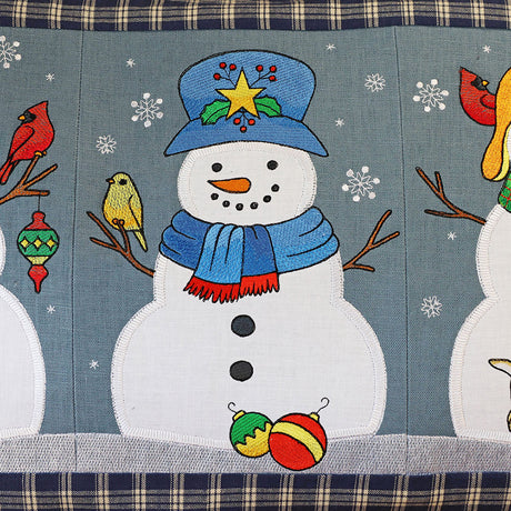 Winter Snowman Build-A-Scene Square 2 (Applique)