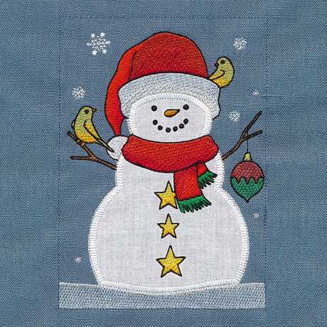 Winter Snowman Build-A-Scene Square 4 (Applique)