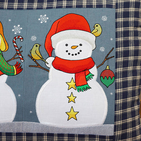 Winter Snowman Build-A-Scene Square 4 (Applique)