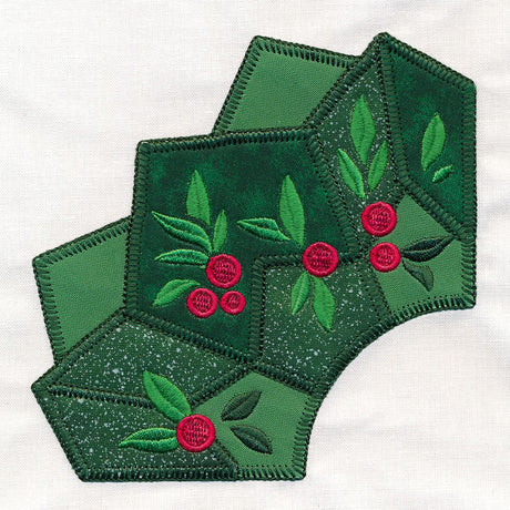 Quarter Holiday Wreath (Applique)