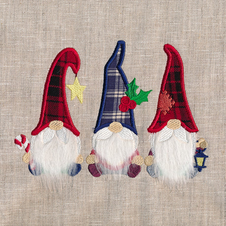 Fluffy Christmas Gnome Trio (Applique)