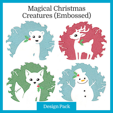 A Magical Christmas Creatures (Embossed) Design Pack