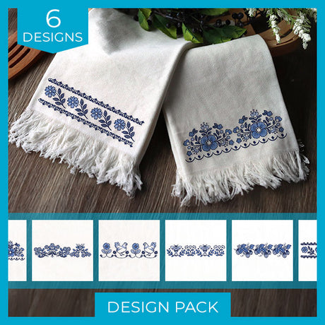 Delicate Delft Borders Design Pack