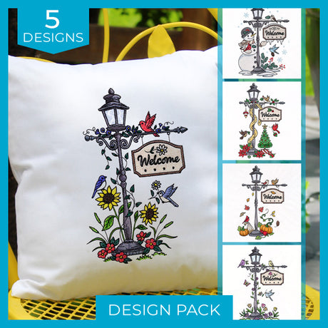Welcome Lampposts for the Seasons Design Pack