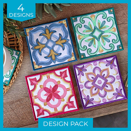 Color Theory Square Coasters Design Pack