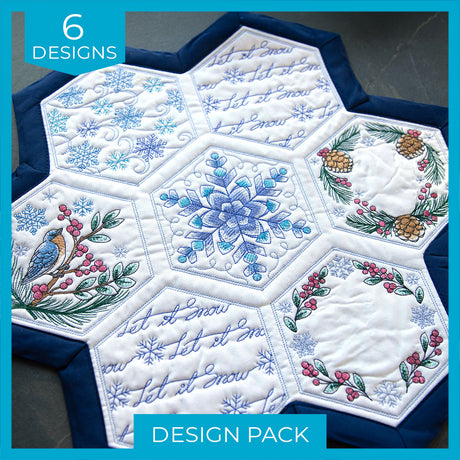 Winter Beauty Quilt Hexagon Design Pack