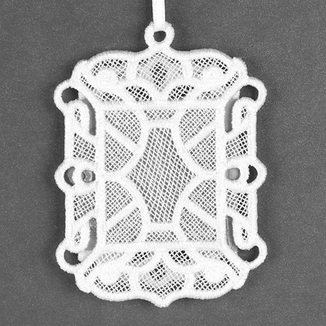 Sweet Moments Rectangle Frame Ornament (Lace)