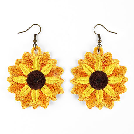Sunflower Earrings (Miniature)