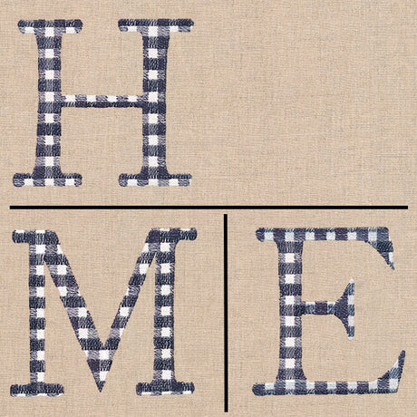 Gingham H-O-M-E Letters
