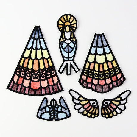 Stained Glass Organza Angel in 3D (Lace)