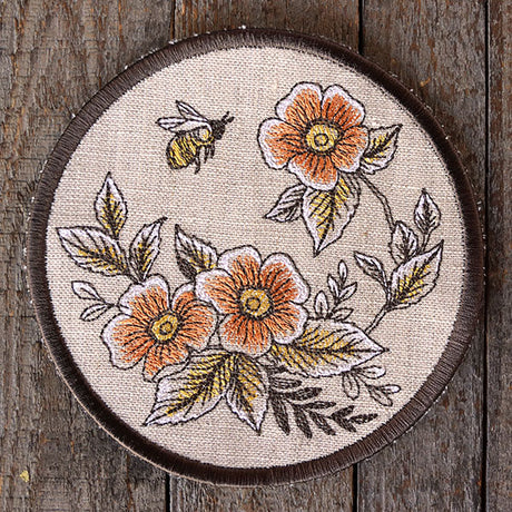 Rustic Elegance Bees & Blooms Coaster (In-the-Hoop)