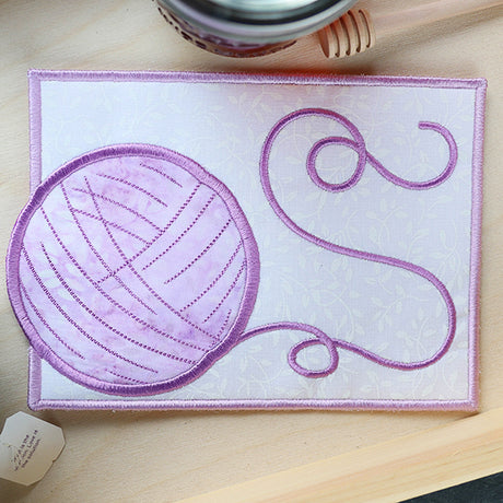 Yarn Ball Mug Rug (In-the-Hoop)