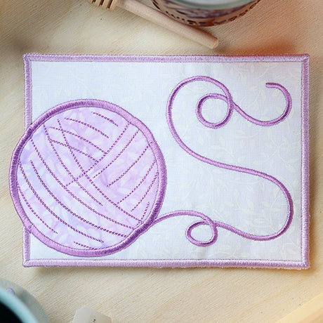 Yarn Ball Mug Rug (In-the-Hoop)