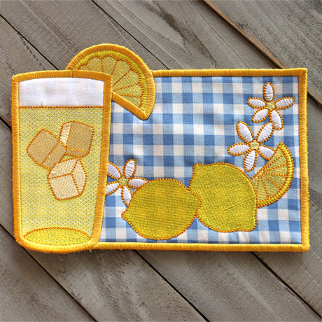 Fresh Squeezed Mug Rug (In-the-Hoop)