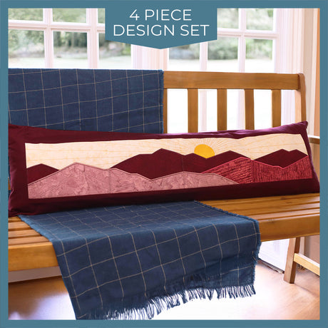 Sunset Mountain Landscape Applique Set