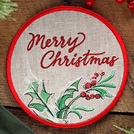 Very Merry Christmas Coaster (In-the-Hoop)