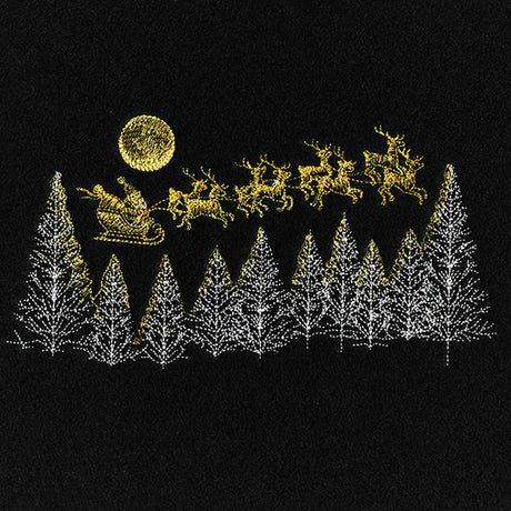 Santa Under the Moonlit Sky