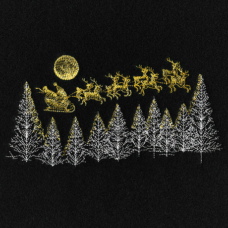 Santa Under the Moonlit Sky