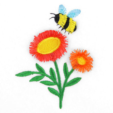 Happy Honeybee & Flowers (Fringe)