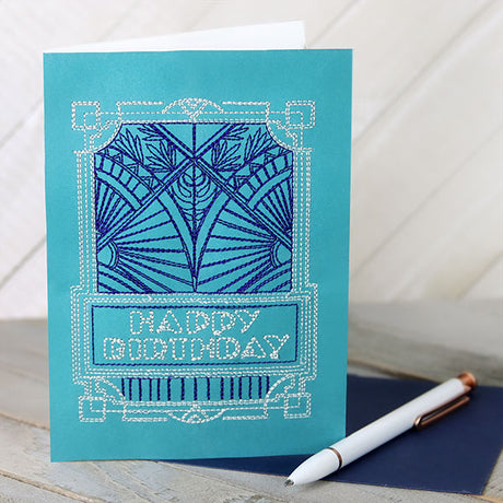 Art Deco Happy Birthday (Cardstock)