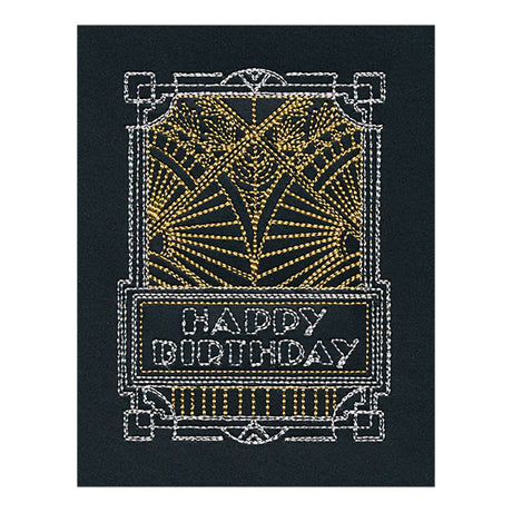 Art Deco Happy Birthday (Cardstock)