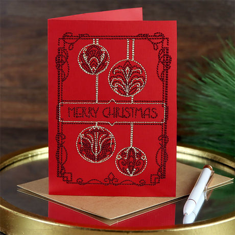 Art Deco Merry Christmas Ornaments (Cardstock)