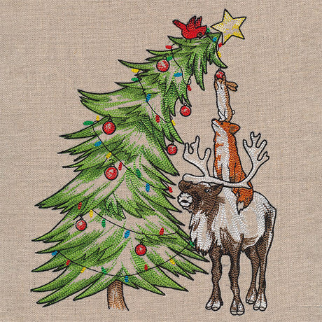 Decorating for Christmas Animal Stack