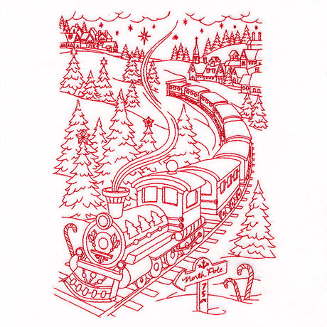 Christmas Express Train Scene (Vintage)